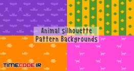 دانلود 12 بک گراند فانتزی موشن گرافیک Animal Silhouette Pattern Backgrounds
