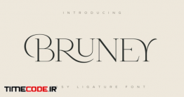 دانلود فونت انگلیسی گرافیکی  Bruney – Classy Ligature Font