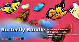 دانلود پروژه آماده افتر افکت : مجموعه پرواز پروانه Butterfly Bundle