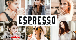 دانلود اکشن و پریست لایت روم + موبایل Espresso Mobile & Desktop Lightroom Presets