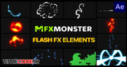 دانلود پروژه آماده افتر افکت : المان های کارتونی Flash FX Elements Pack