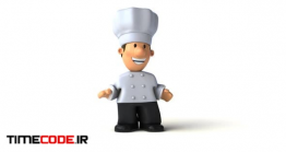 دانلود فوتیج کاراکتر انیمیشن سرآشپز Fun 3d Cartoon Chef Presenting
