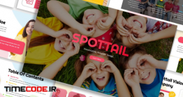 دانلود قالب پاورپوینت برنامه تحصیلی دانش آموزان Spottail – Kindergarten Template Prensentation