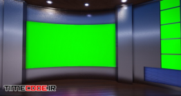 دانلود عکس پرده سبز استودیو مجازی خبر 3d Virtual Tv Studio News With Green Screen