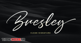 دانلود فونت انگلیسی گرافیکی به سبک امضا Bresley Signature Font