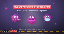 دانلود پروژه آماده پریمیر : موشن گرافیک راه های پیشگیری از کرونا Corona Virus
