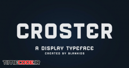 دانلود فونت انگلیسی گرافیکی  Croster – Display Typeface