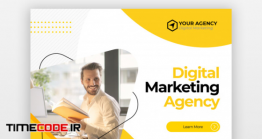 دانلود بنر لایه باز مربع اینستاگرام : دیجیتال مارکتینگ Digital Business Marketing Square Flyer