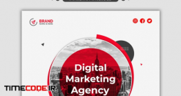 دانلود پست تبلیغاتی اینستاگرام : دیجیتال مارکتینگ Digital Marketing Agency Social Media Web Banner