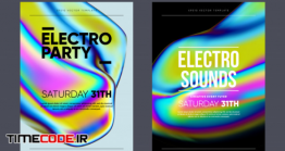دانلود کارت دعوت لایه باز کنسرت موسیقی  electro Sounds” Club Invitation Flyer