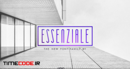 دانلود فونت انگلیسی گرافیکی  Essenziale – Font Family