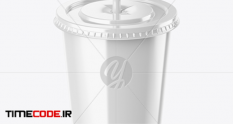 glossy plastic soda cup mockup high angle shot 23376 32 46 043
