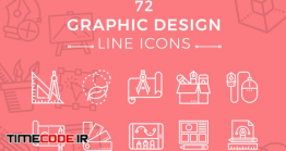 دانلود آیکون طراحی گرافیک Graphic Design Line Icons