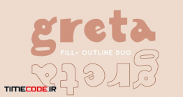 دانلود فونت انگلیسی فانتزی  Greta | Display Font Duo