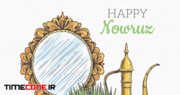دانلود وکتور سفره هفت سین Happy Nowruz With Mirror