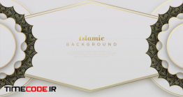 دانلود پس زمینه وکتور با طرح اسلامی  Islamic Background With Pure White Ornament.