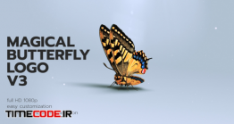 دانلود پروژه آماده افتر افکت : لوگو موشن پروانه Magical Butterfly Logo