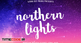 دانلود فونت انگلیسی گرافیکی  Northern Lights Brush Script Font