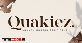 دانلود فونت انگلیسی کلاسیک  Quakiez – Luxury Modern Serif