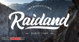 دانلود فونت انگلیسی مخصوص طراحی لوگو  Raidand – Brush Script Font