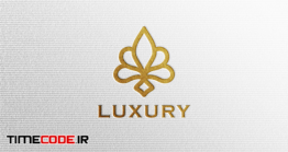 دانلود موکاپ لوگو Simple Luxury Gold Foil Logo Mockup On White Pressed Paper