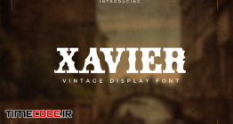 دانلود فونت انگلیسی وسترن  Xavier – Vintage Display Font