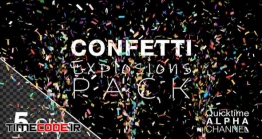 دانلود فوتیج آلفا کاغذ رنگی Explosion Confetti