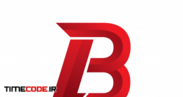 دانلود طرح لایه باز لوگو با حرف بی Letter B Logo Power Red