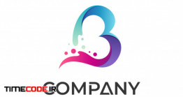 دانلود فایل لایه باز  لوگو با حرف بی Letter B And Wave Logo