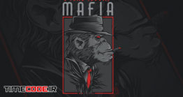 دانلود وکتور میمون مافیا Mafia Monkey