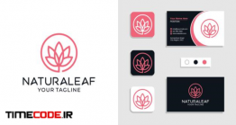 دانلود فایل آماده لوگو با طرح برگ Natural Leaf Logo And Business Card Template Inspiration