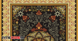 دانلود وکتور فرش ایرانی Oriental Persian Turkish Carpet Ready For Production