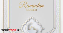دانلود وکتور بک گراند ماه رمضانRamadan Kareem Islamic Illustration Design