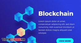 دانلود فایل لایه باز بنر بلاک چین Abstract Blockchain Background