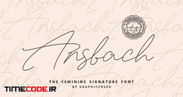 دانلود فونت انگلیسی گرافیکی به سبک امضا Ansbach | The Feminine Signature