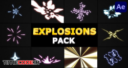 دانلود پروژه آماده افتر افکت : افکت کارتنی Cartoon Explosions Pack