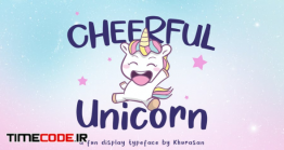 دانلود فونت انگلیسی فانتزی  Cheerful Unicorn