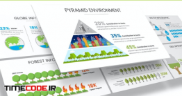 دانلود قالب پاورپوینت اینفوگرافی محیط زیست Environment Infographic For Powerpoint