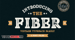 دانلود فونت انگلیسی تیتر گرافیکی  Fiber – Vintage Serif Font
