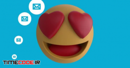 دانلود ایموجی قلب Heart Eyes Face Emoji