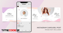 دانلود فایل لایه باز قالب کرسل اینستاگرام Instagram Carousel Template Banner For Fashion Sale Premium