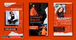 دانلود فایل لایه باز استوری تبلیغاتی اینستاگرام Instagram Story Orange Urban Fashion Template