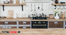 interior modern kitchen with wooden table 4512986 34 36 128