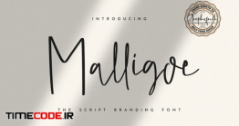 دانلود فونت انگلیسی دستنویس پیوسته  Malligoe – The Script Branding Font