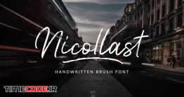 دانلود فونت انگلیسی دست نویس Nicollast Handwritten Brush Font