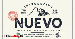 دانلود فونت انگلیسی گرافیکی چاپی  Nuevo – Vintage Adventure Font