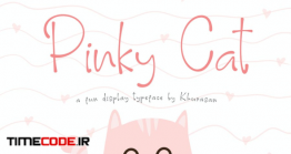 دانلود فونت انگلیسی فانتزی دستنویس Pinky Cat Font