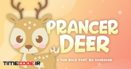 دانلود فونت انگلیسی فانتزی  Prancer Deer Font