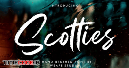 دانلود فونت انگلیسی قلمو Scotties – Hand Brushed Font