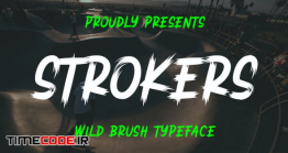دانلود فونت انگلیسی خشن Strokers – Wild Brush Typeface